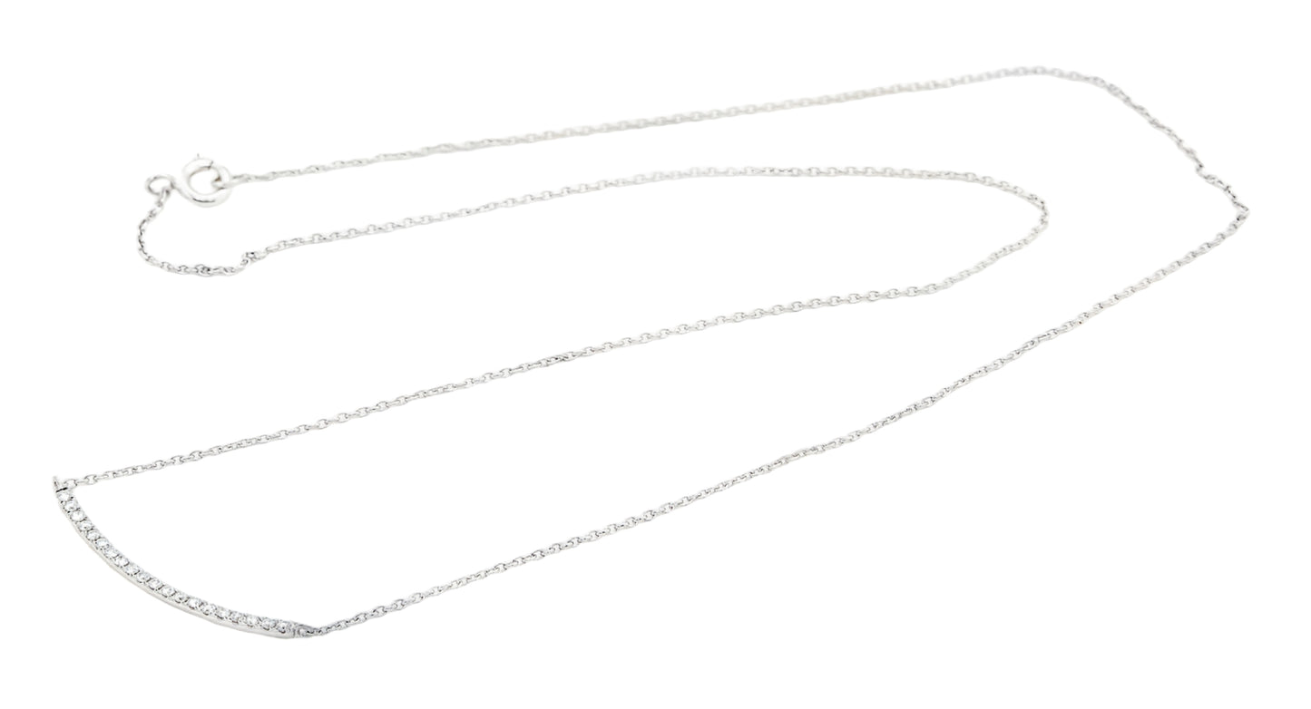 Diamond bar necklace