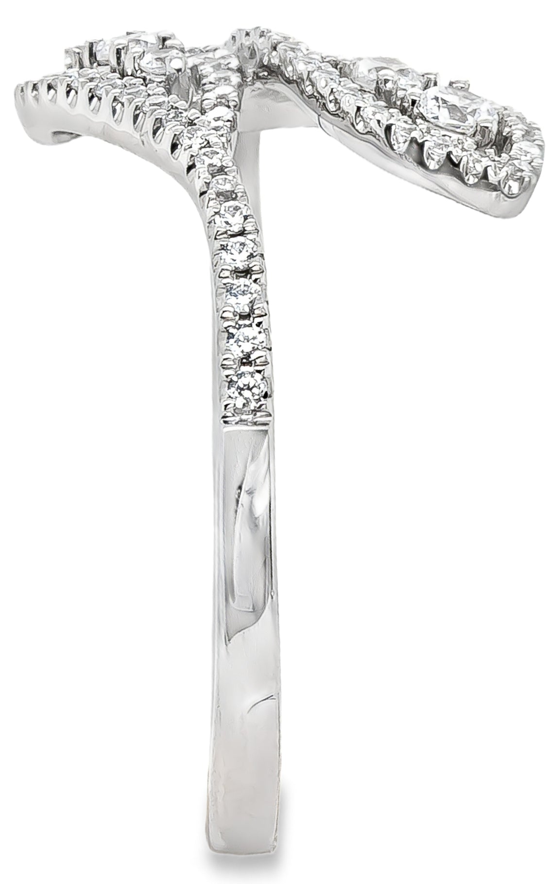 14K white gold fashion ring