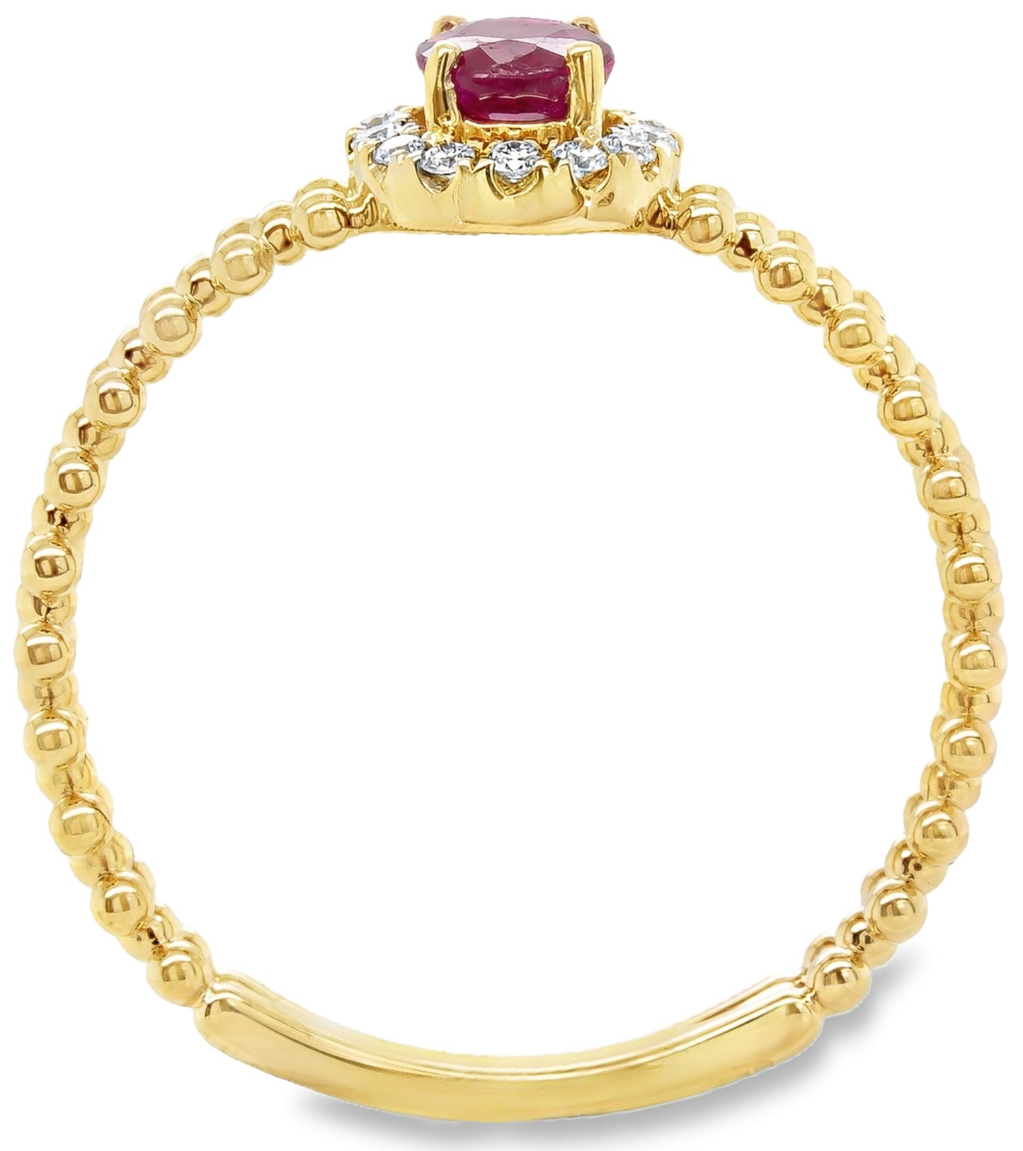 14K yellow gold ruby ring
