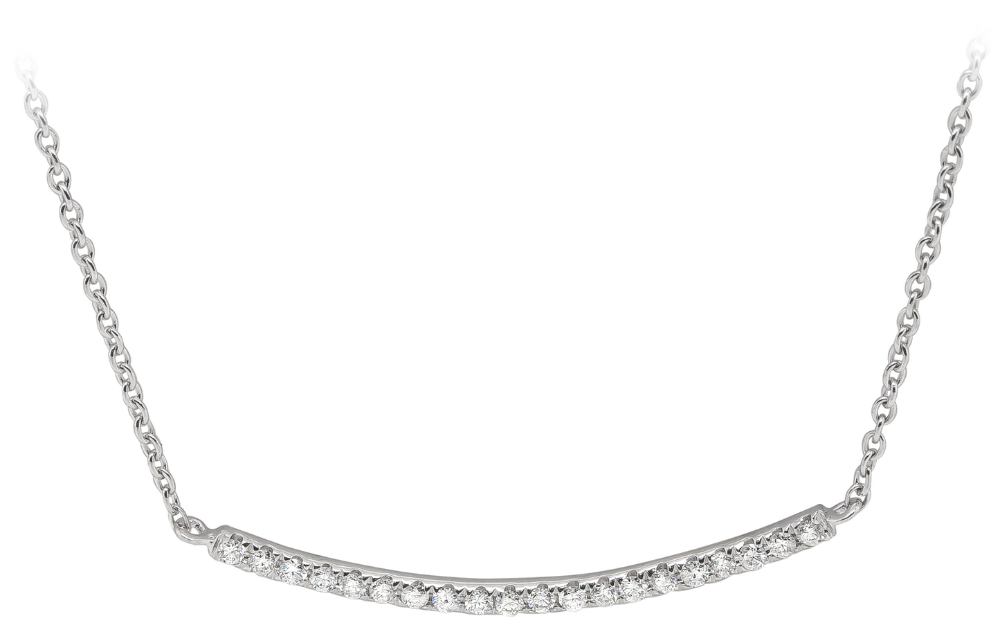 Diamond bar necklace
