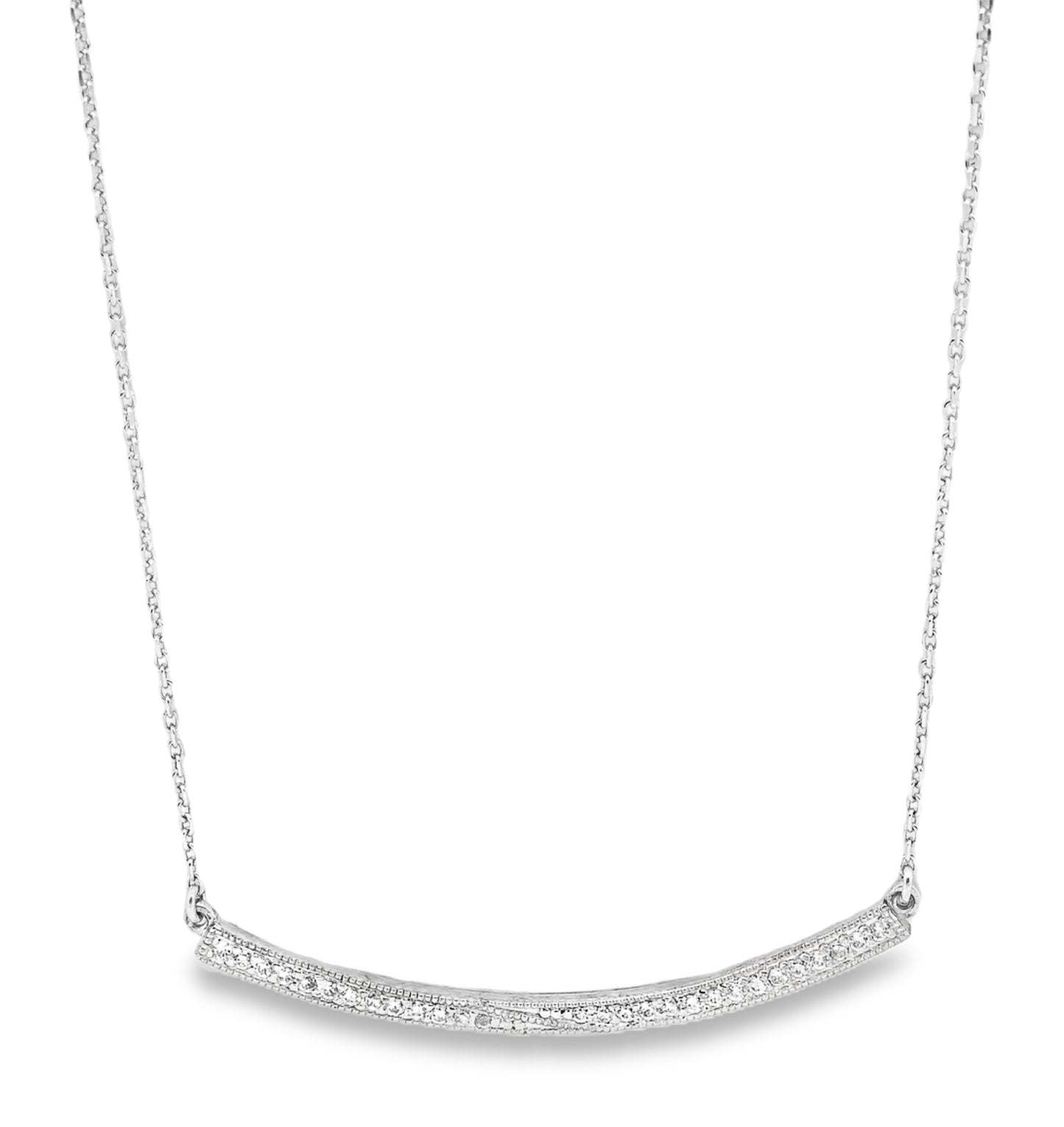 14K white gold necklace