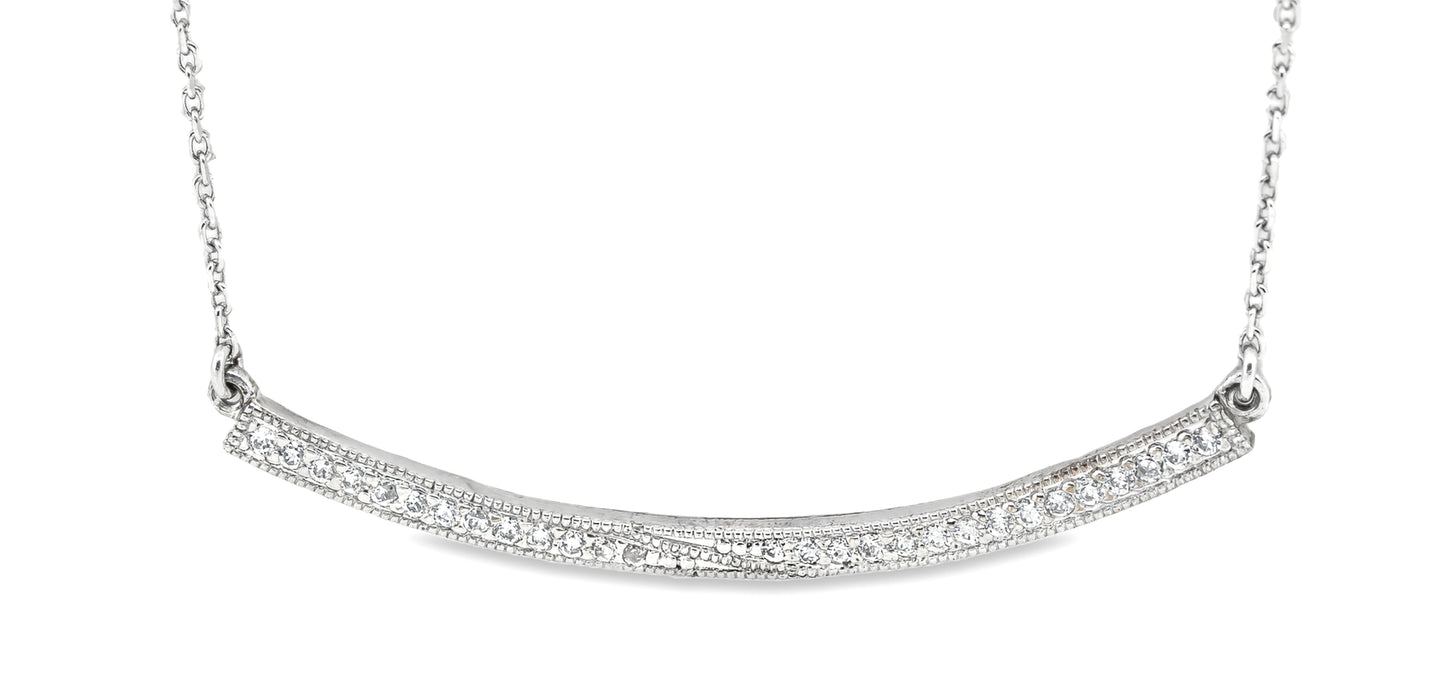 14K white gold necklace