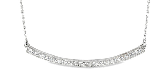 14K white gold necklace
