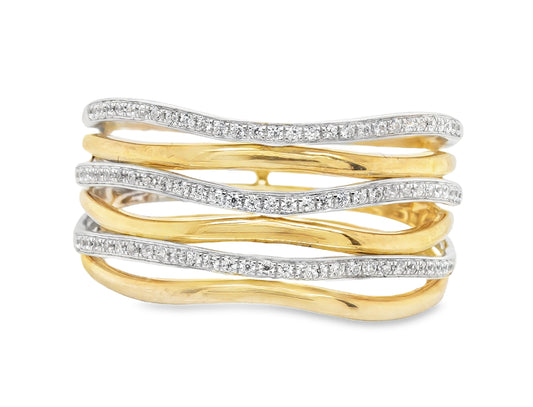 14K gold statement ring