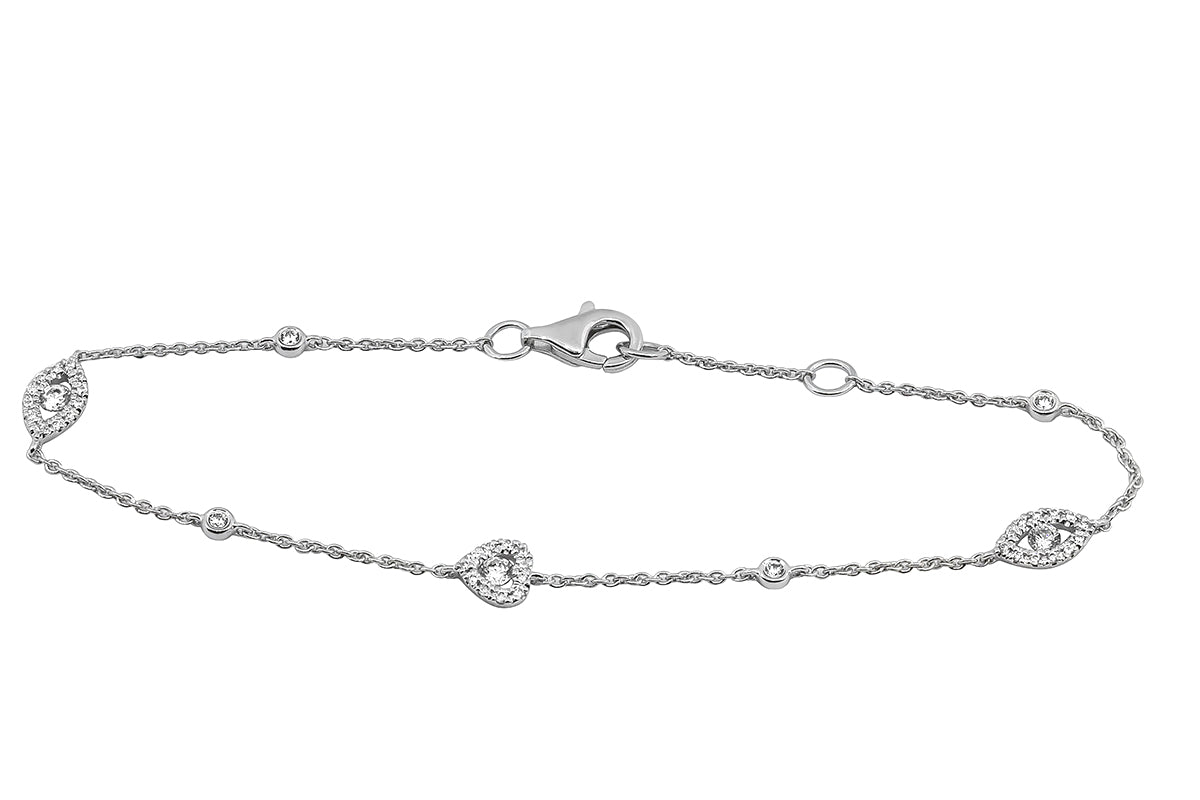 14K white gold bracelet