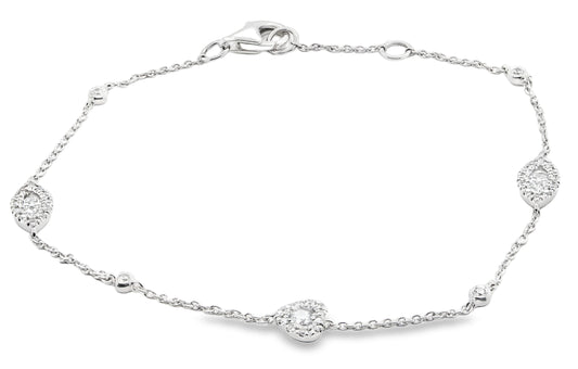 14K white gold bracelet