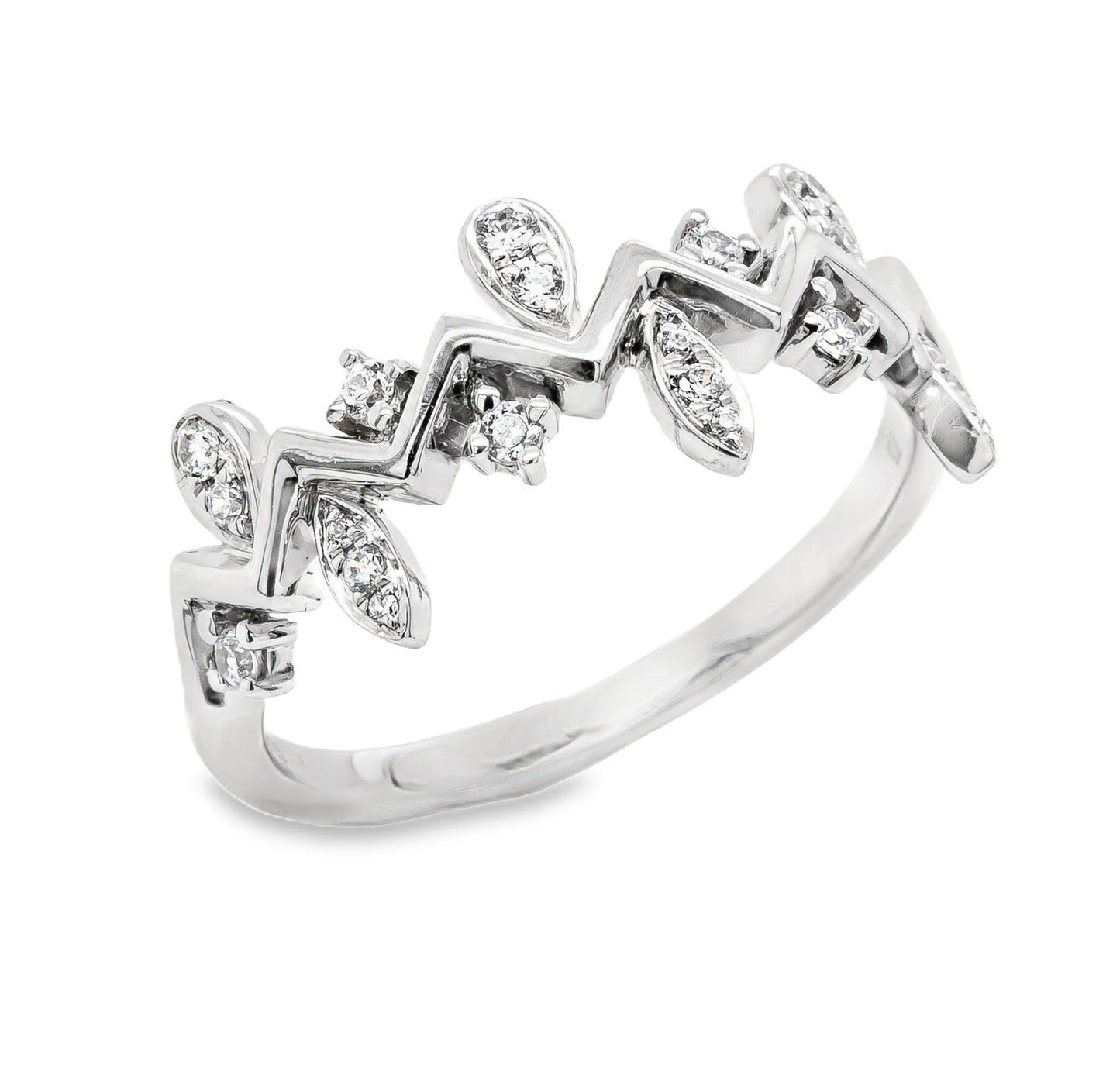 14K white gold fashion ring