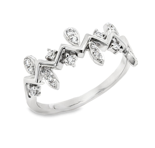 14K white gold fashion ring