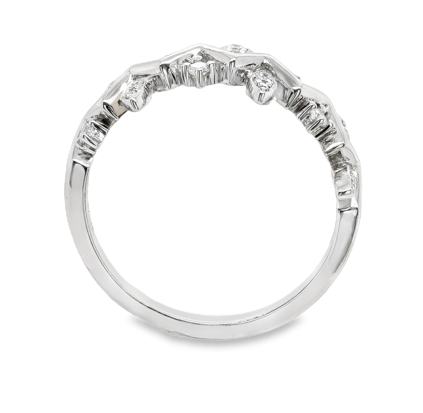 14K white gold fashion ring