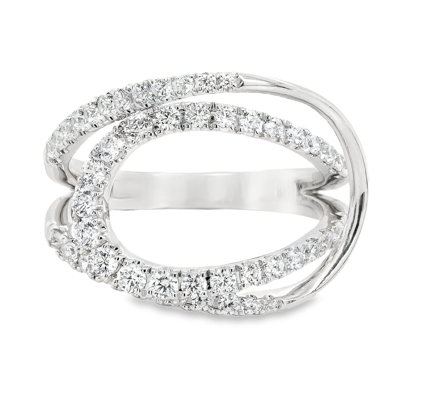 14K white gold fashion ring
