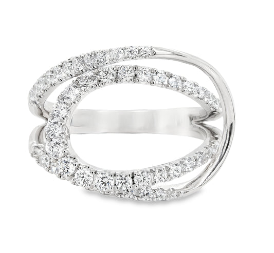 14K white gold fashion ring