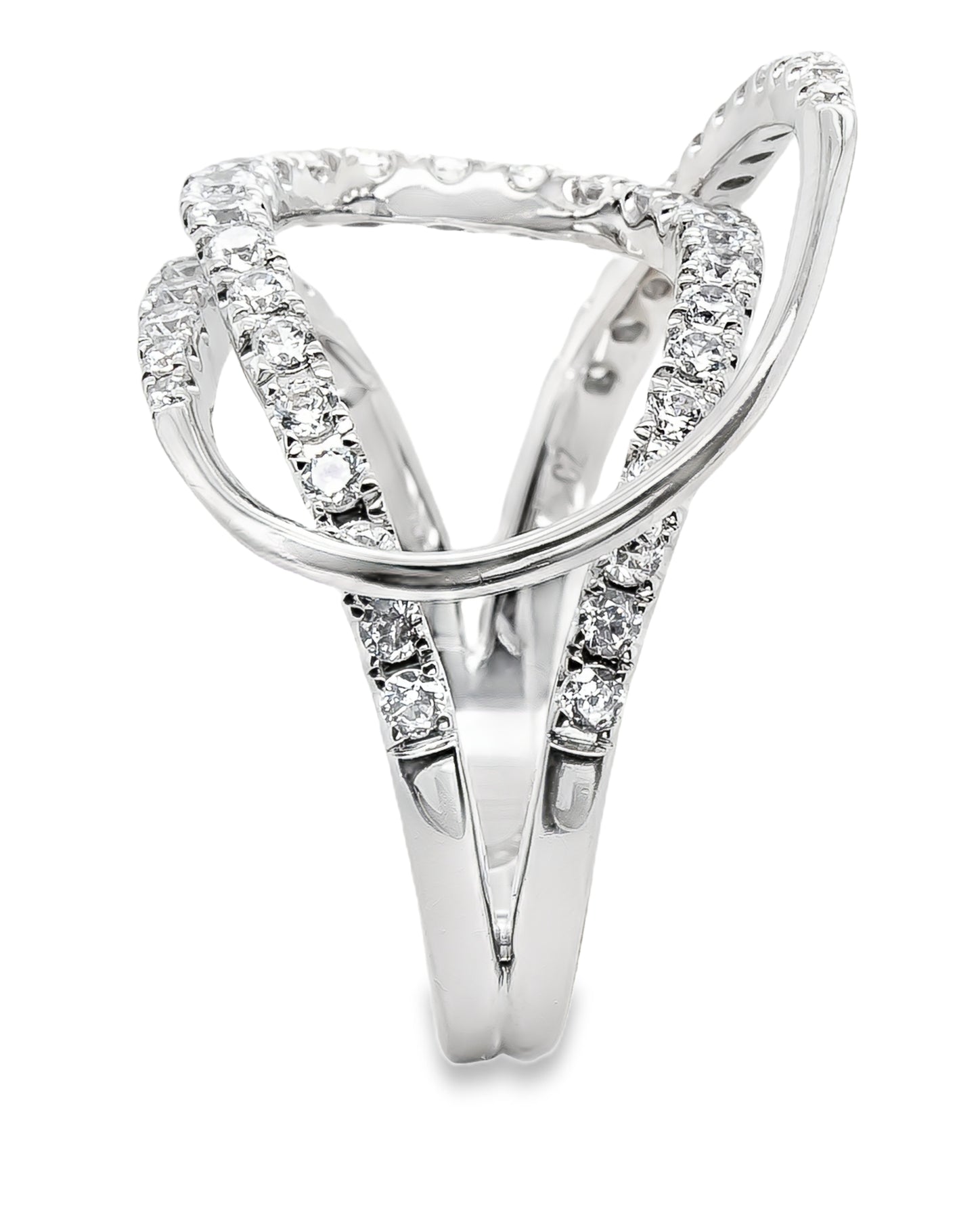 14K white gold fashion ring