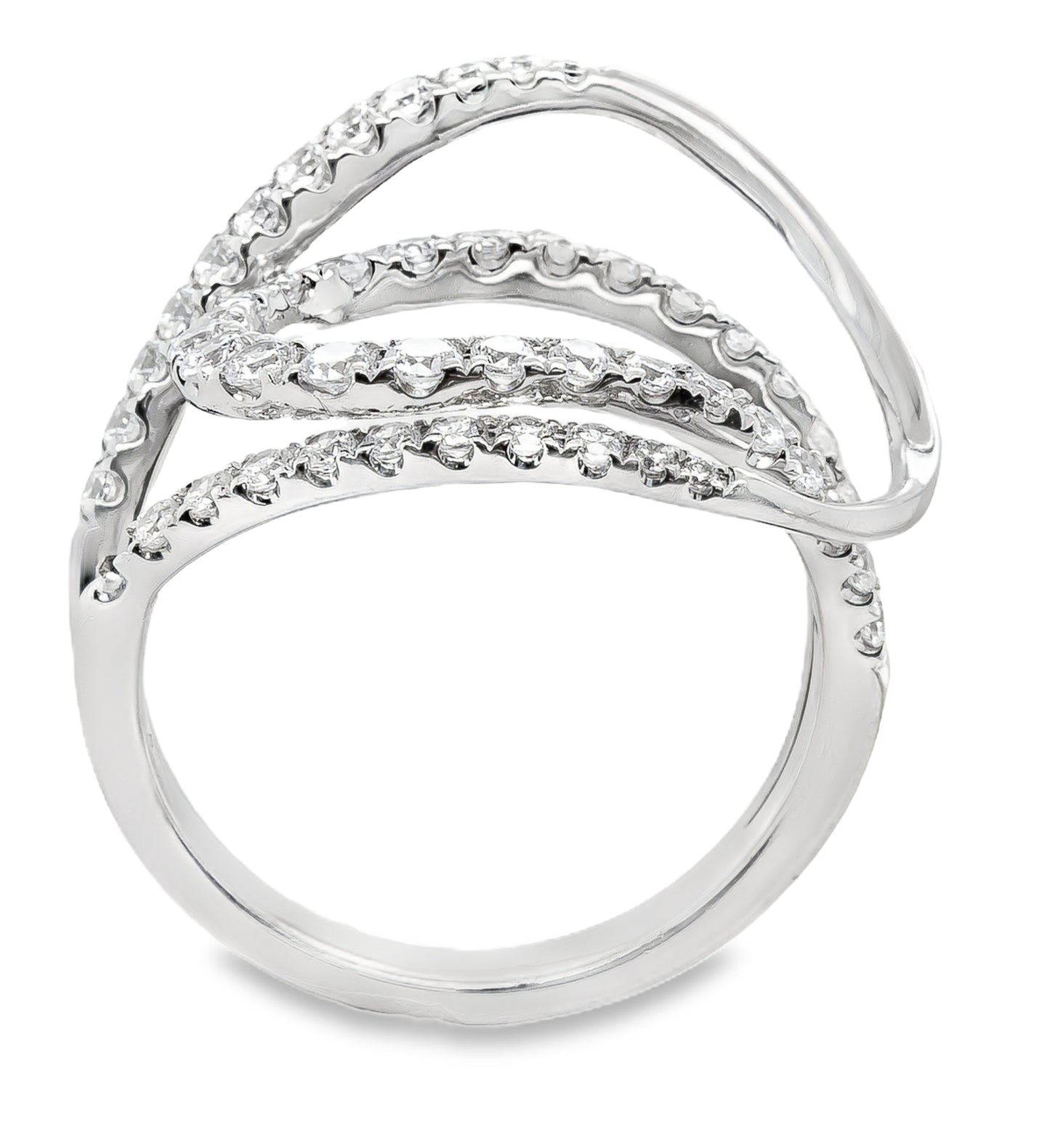 14K white gold fashion ring