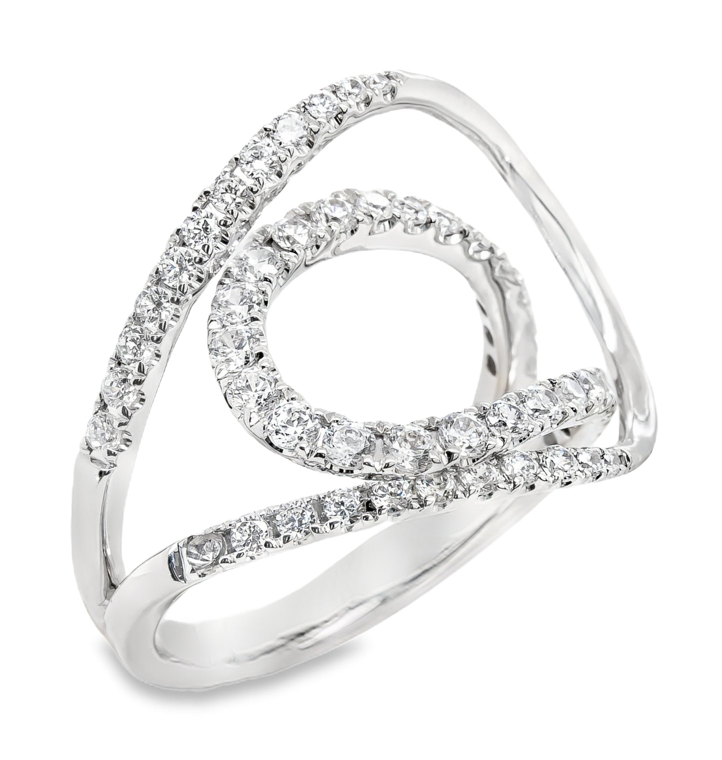 14K white gold fashion ring