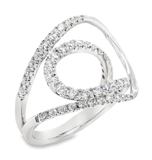 14K white gold fashion ring