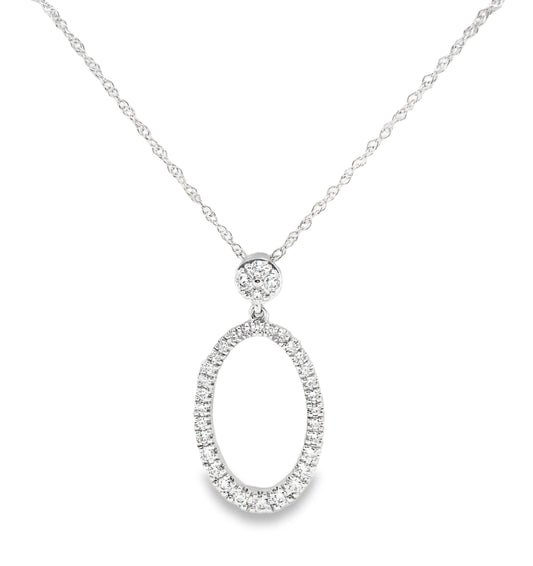 14K white gold pendant