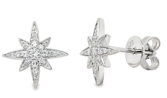 14K white gold earrings
