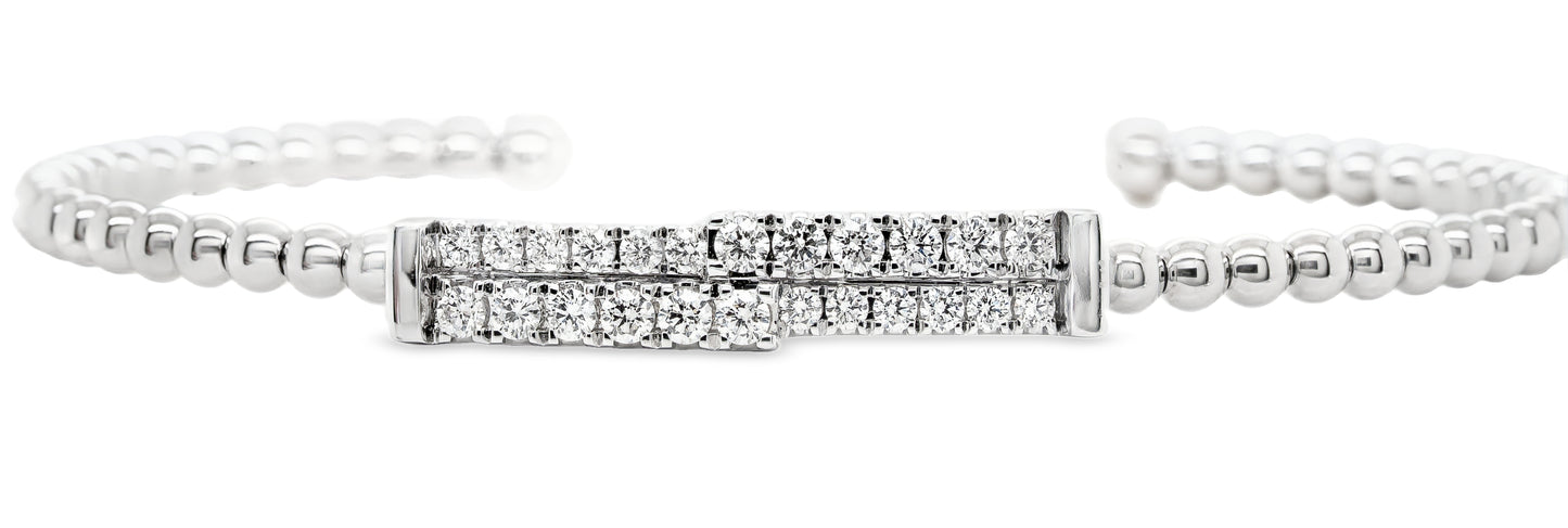 14K white gold bangle