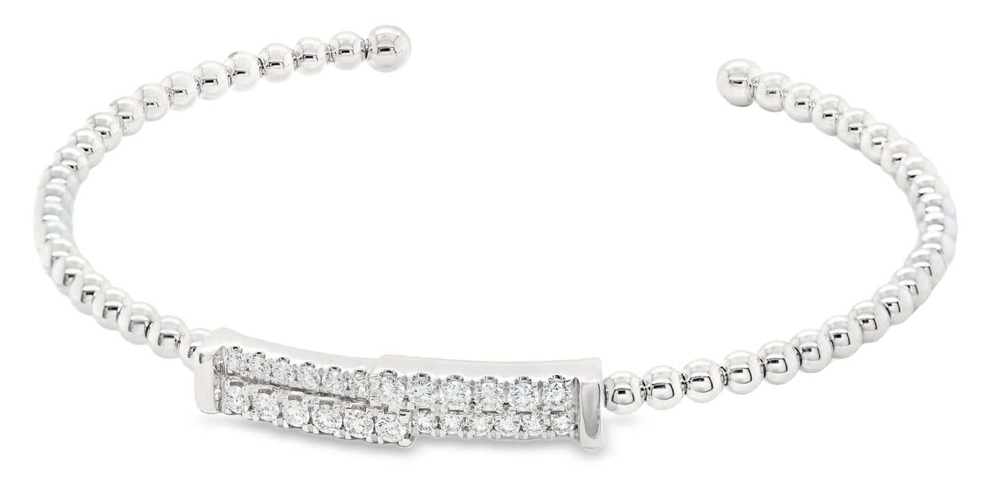 14K white gold bangle