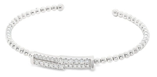 14K white gold bangle