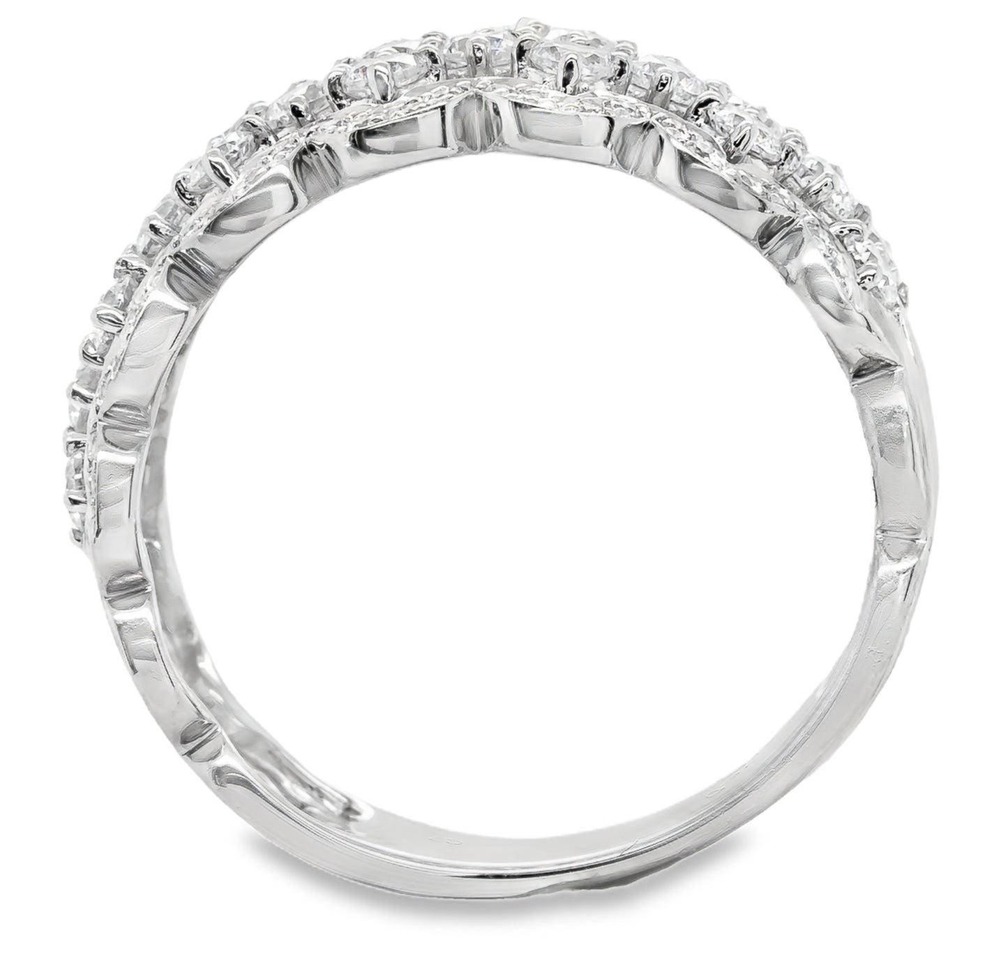 14K white gold fashion ring