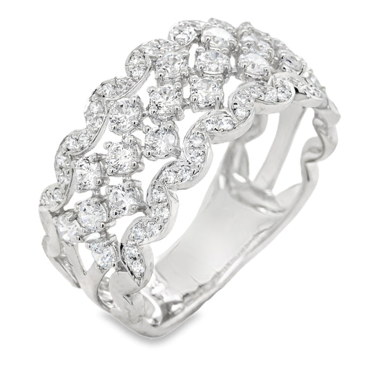 14K white gold fashion ring