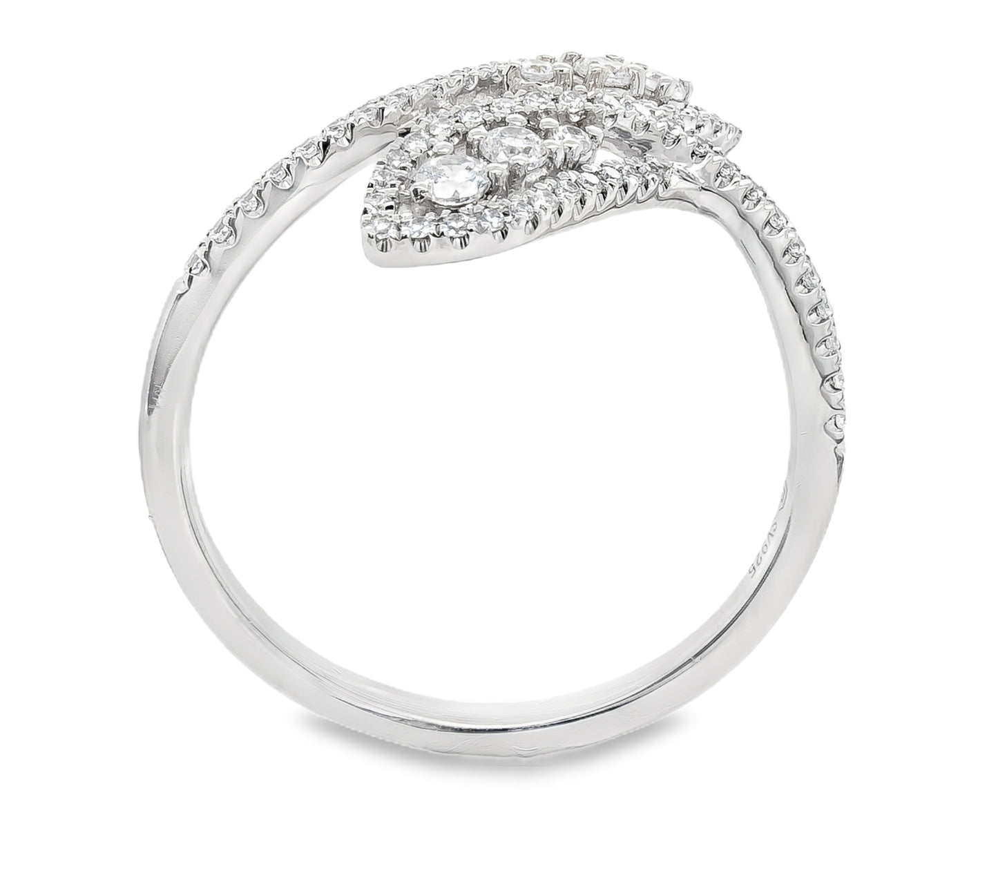 14K white gold fashion ring