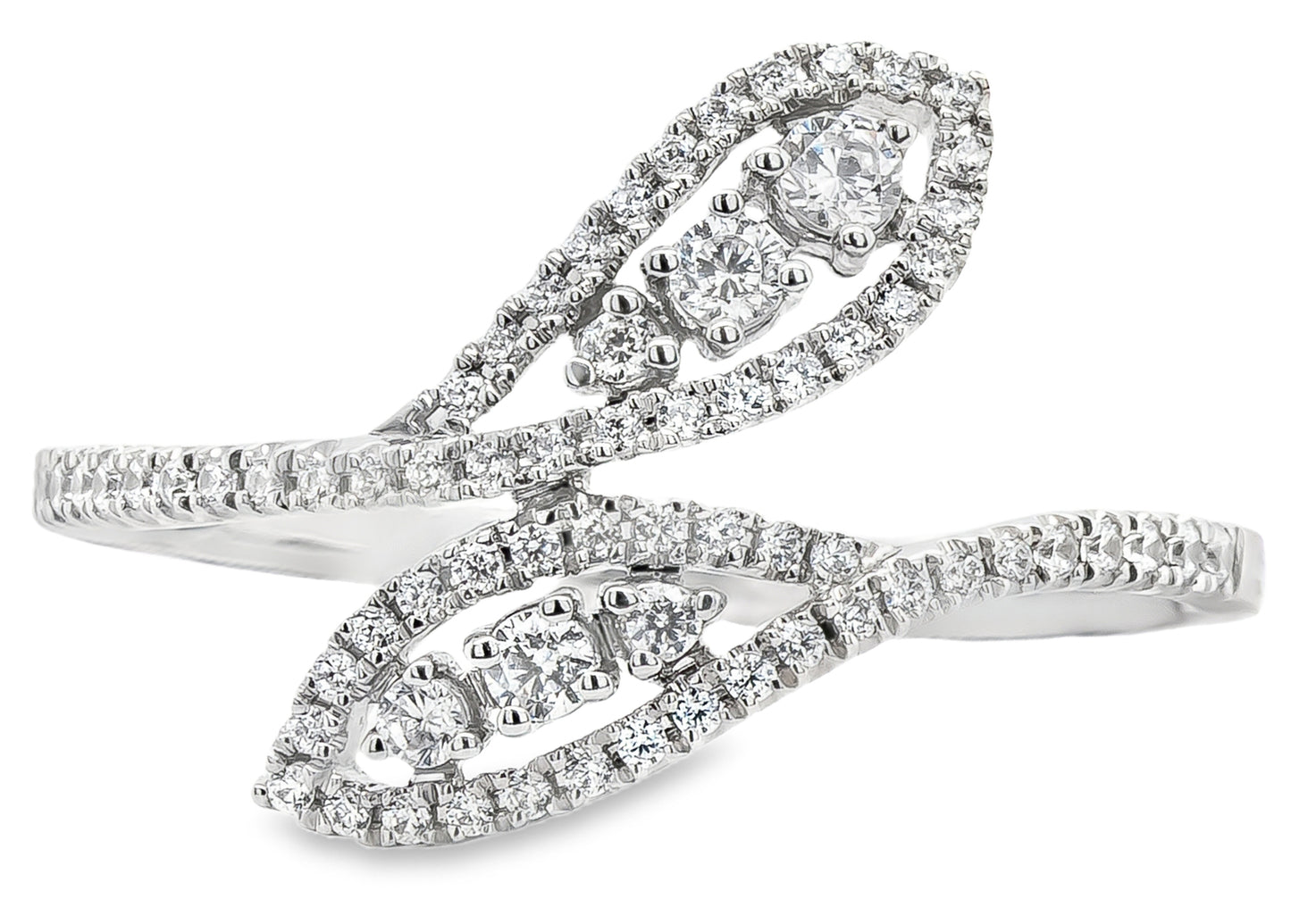 14K white gold fashion ring