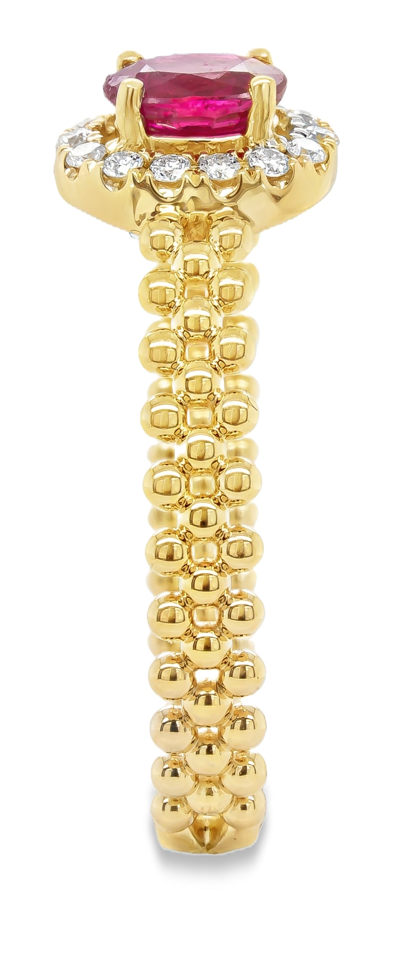 14K yellow gold ruby ring