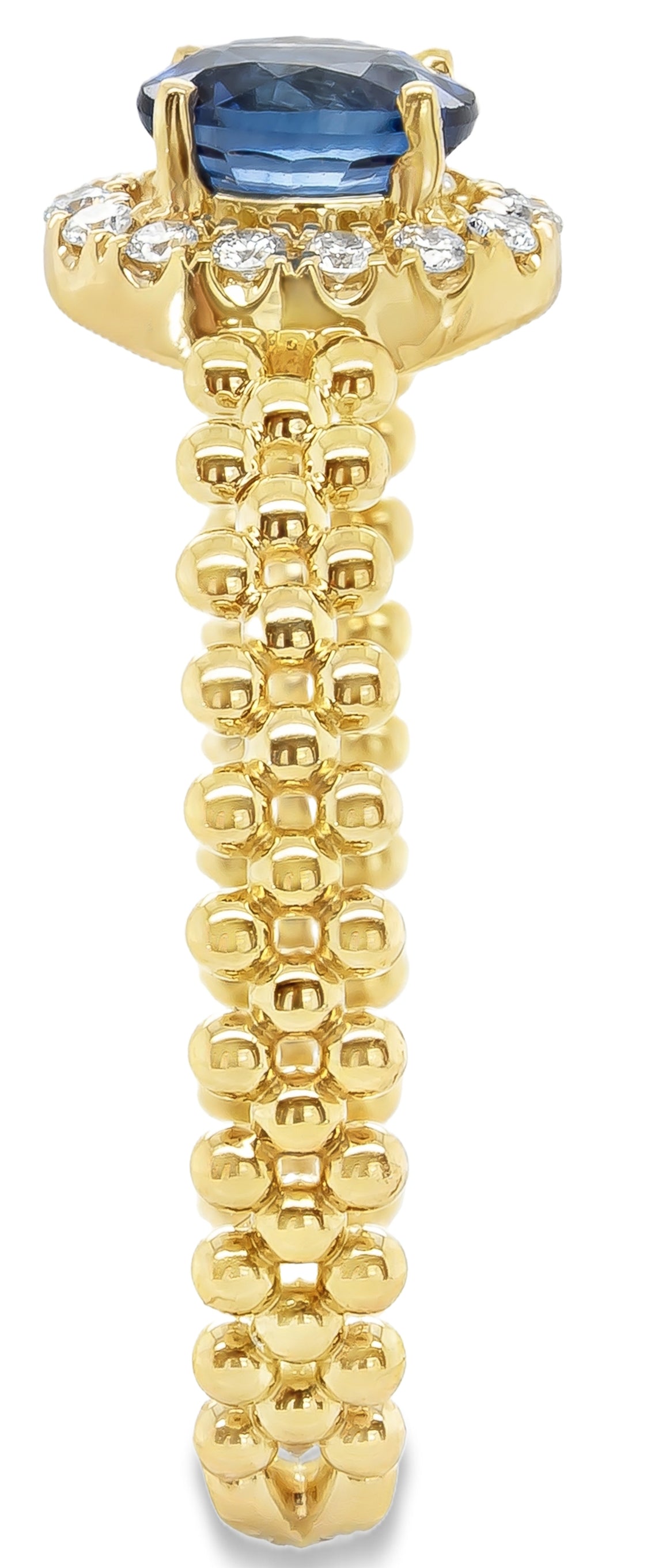 14K yellow gold sapphire ring