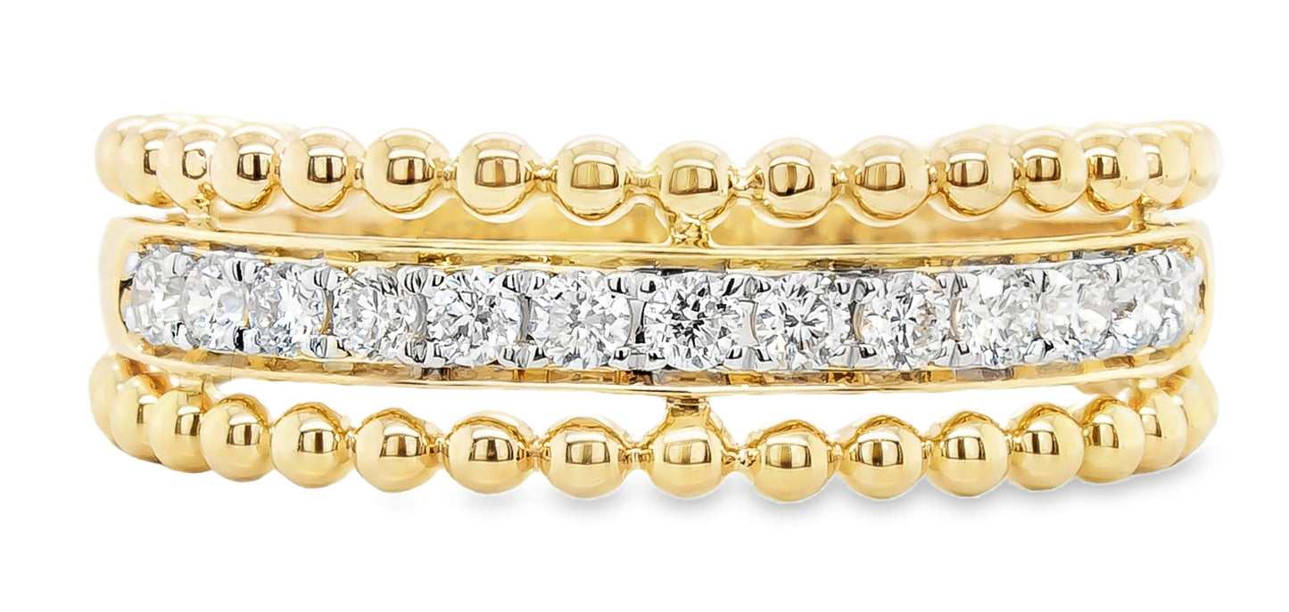 14K yellow gold fashion ring