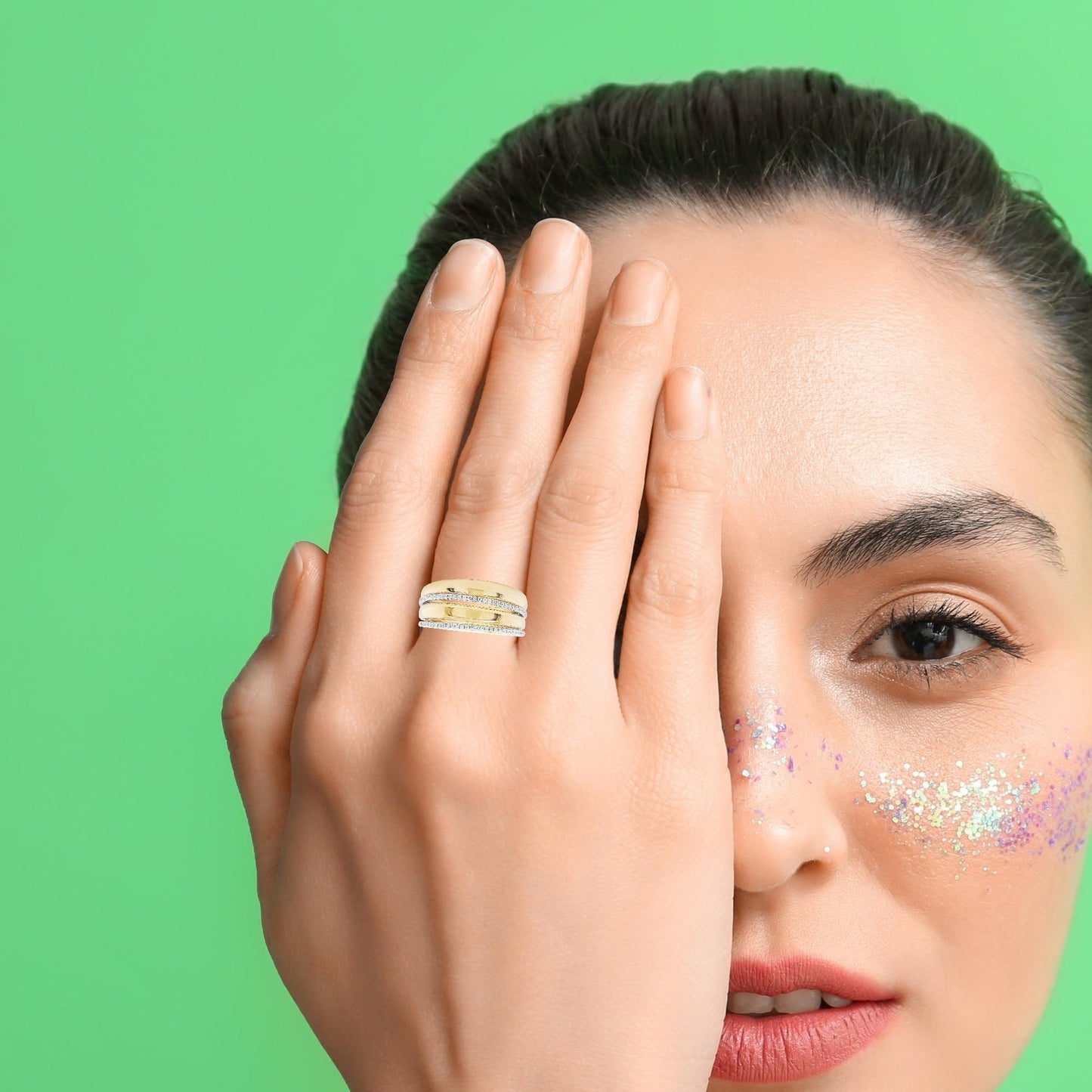 14K gold fashion ring