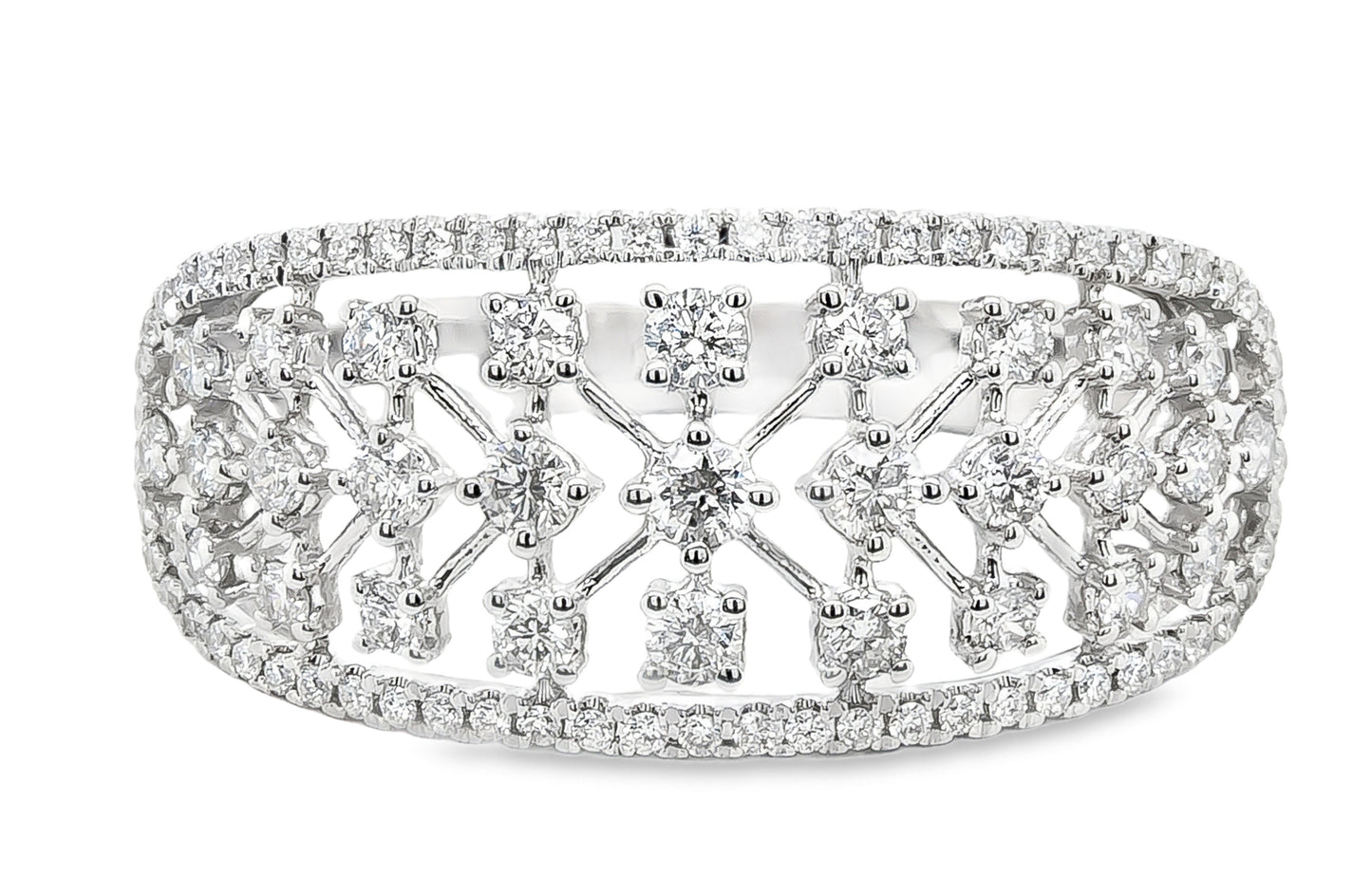 14K white gold fashion ring