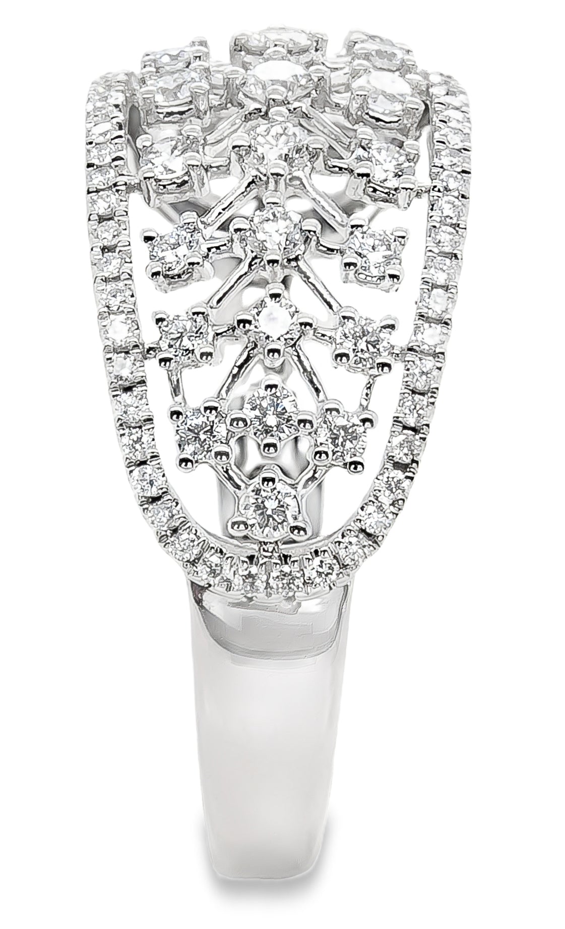 14K white gold fashion ring