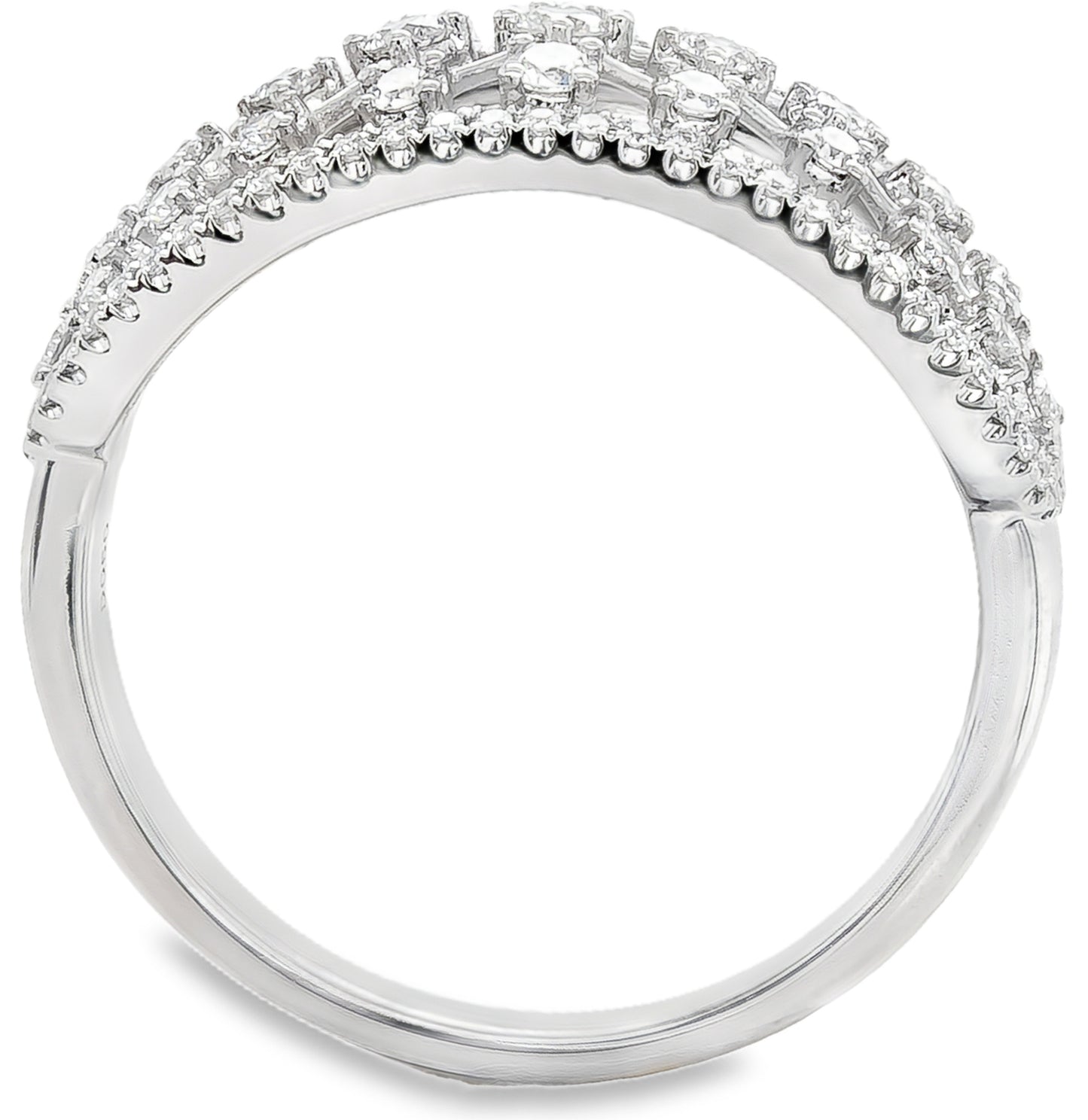 14K white gold fashion ring