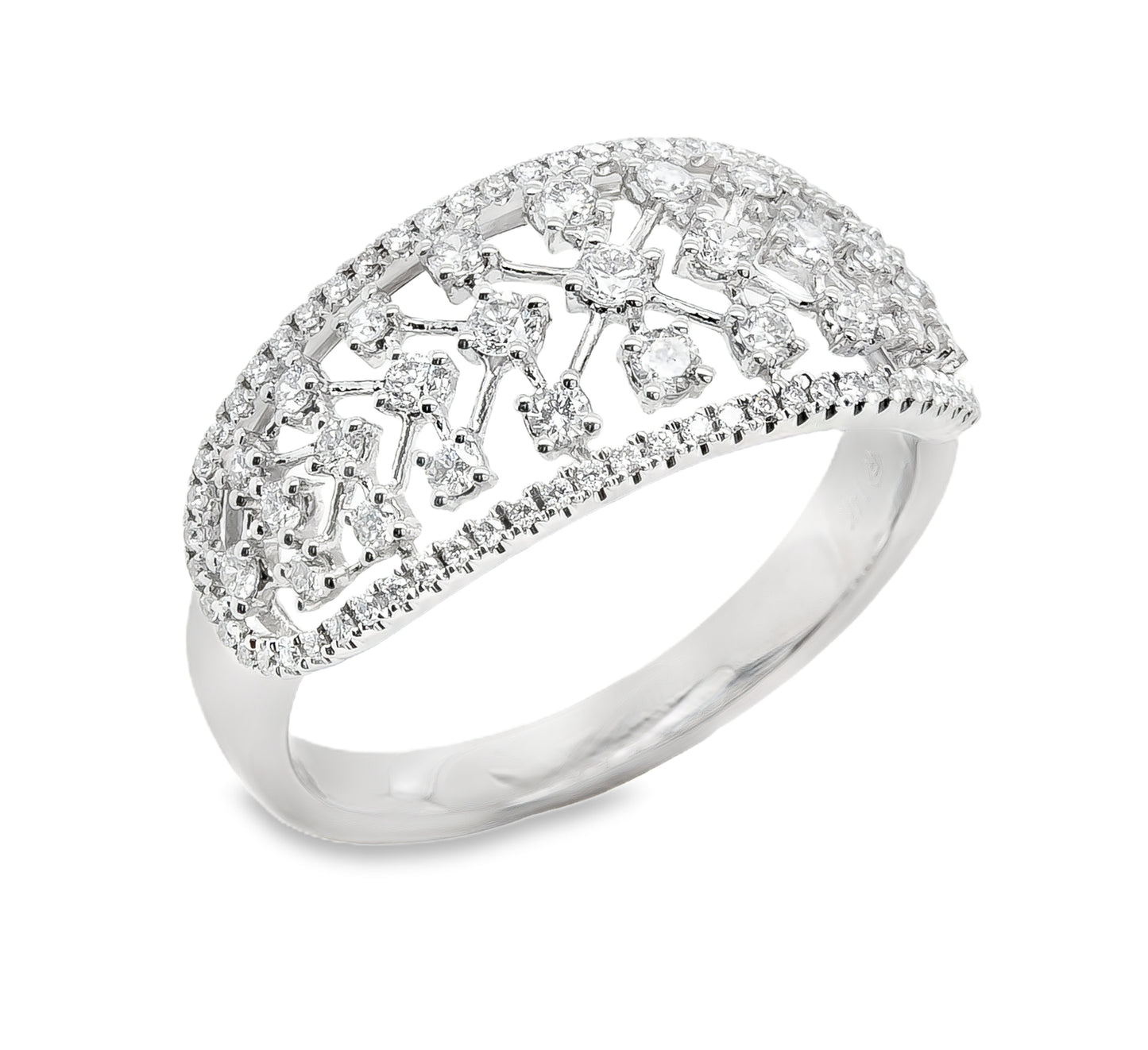 14K white gold fashion ring