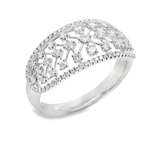 14K white gold fashion ring